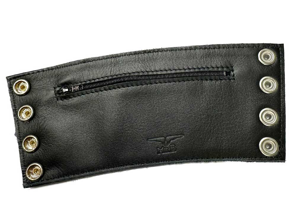 MISTER B Leder Gauntlet Wallet schwarz