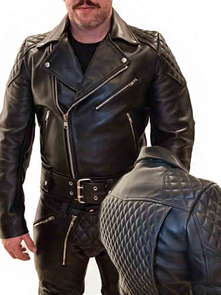MISTER B Lederjacke RÜCKEN PADDING