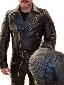 MISTER B Lederjacke RÜCKEN PADDING