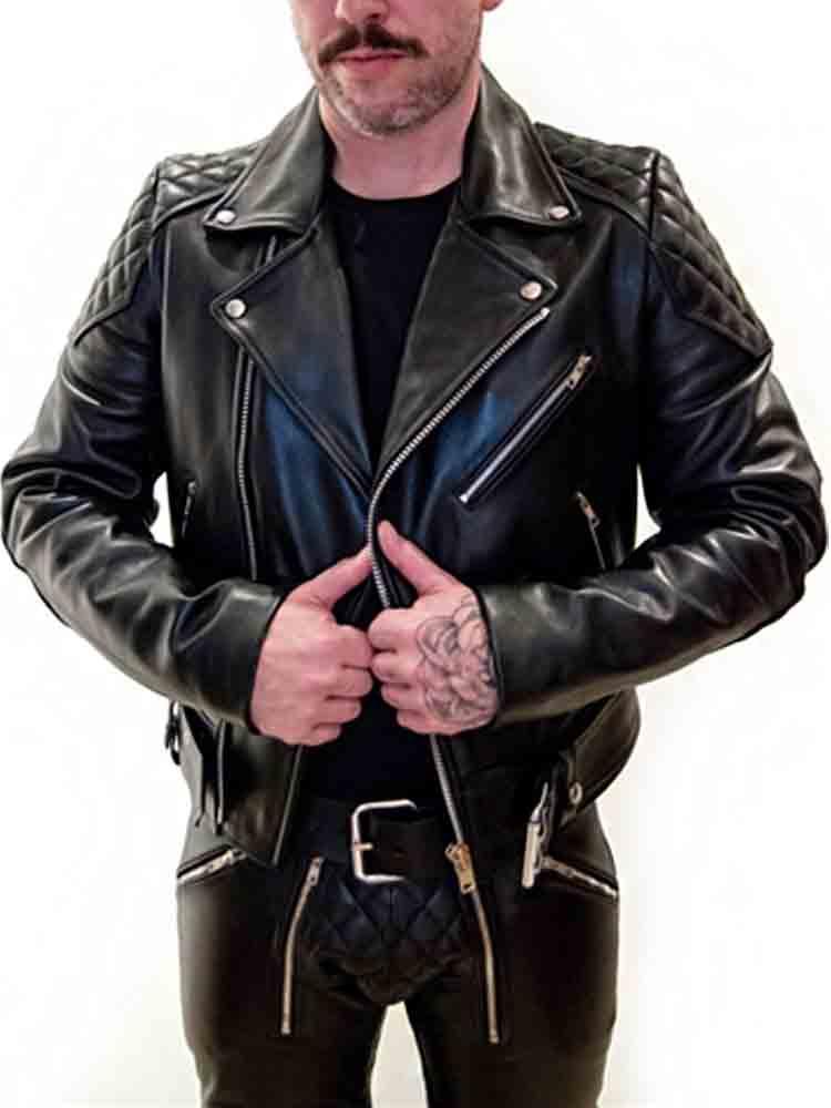 MISTER B Lederjacke RÜCKEN PADDING