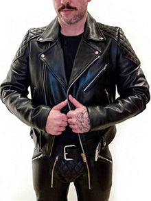 MISTER B Lederjacke RÜCKEN PADDING