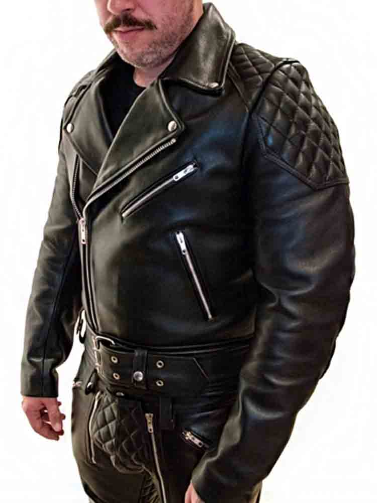 MISTER B Lederjacke RÜCKEN PADDING