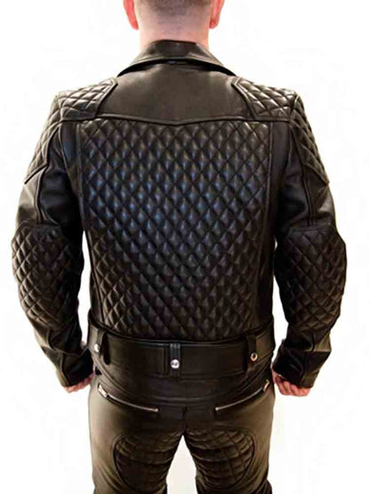 MISTER B Lederjacke RÜCKEN PADDING