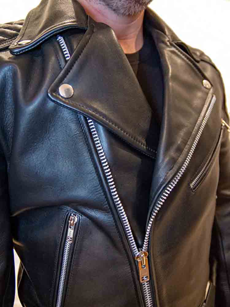 MISTER B Lederjacke RÜCKEN PADDING