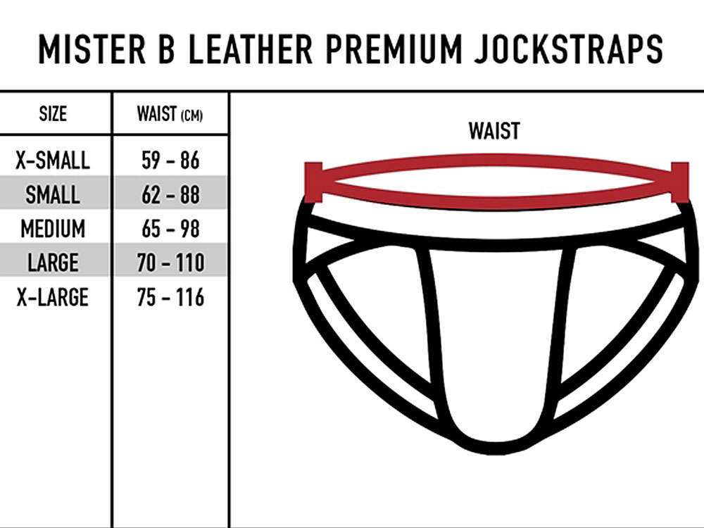 Mister B Leder Premium Jock - schwarz-blau