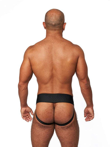 Mister B Leder Premium Jock - schwarz-schwarz
