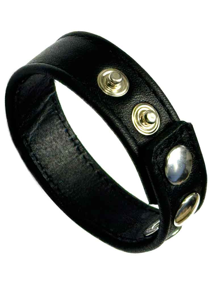 Mister B Leder-Cockring schwarz 20mm Breite