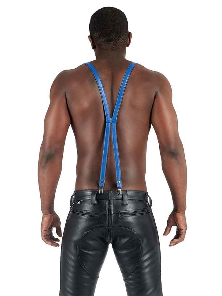 Mister B Lederhosenträger blau
