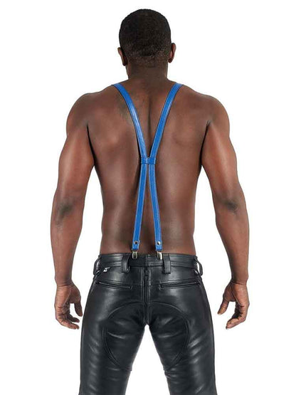 Mister B Lederhosenträger blau