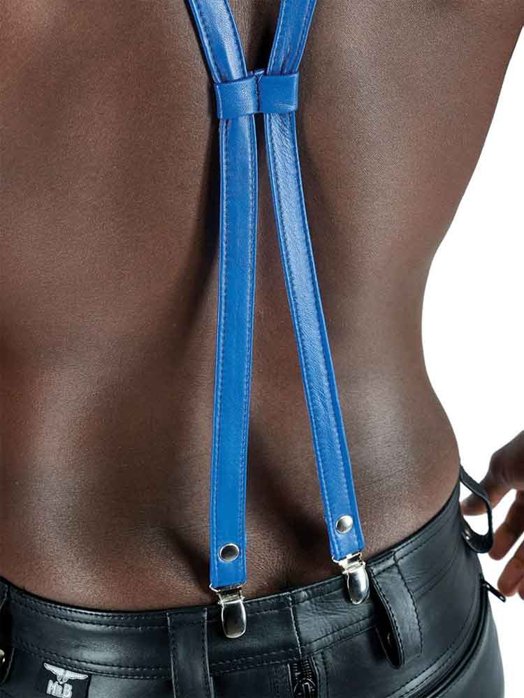 Mister B Lederhosenträger blau