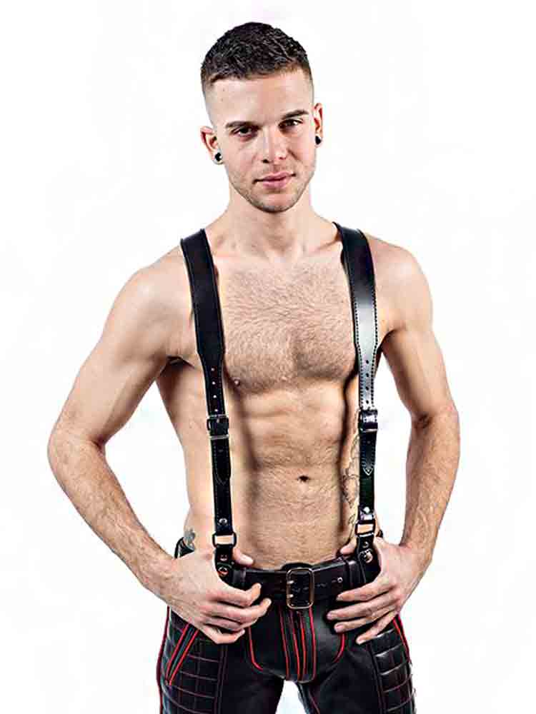 Mister B Lederhosenträger schwarz