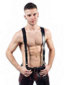 Mister B Lederhosenträger schwarz