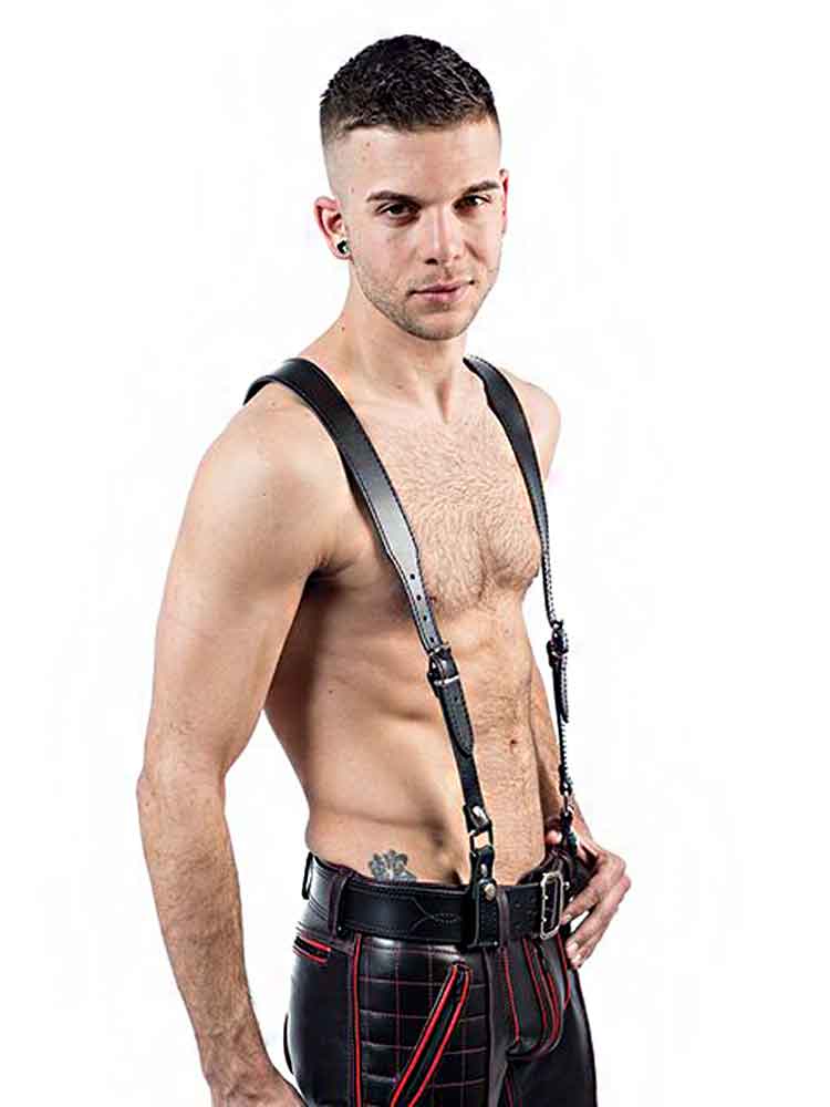 Mister B Lederhosenträger schwarz