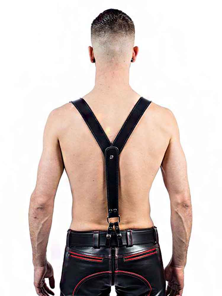 Mister B Lederhosenträger schwarz