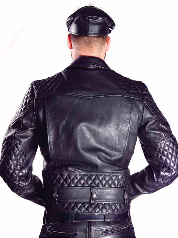 MISTER B Lederjacke mit Gürtel