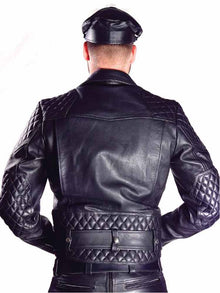 MISTER B Lederjacke mit Gürtel