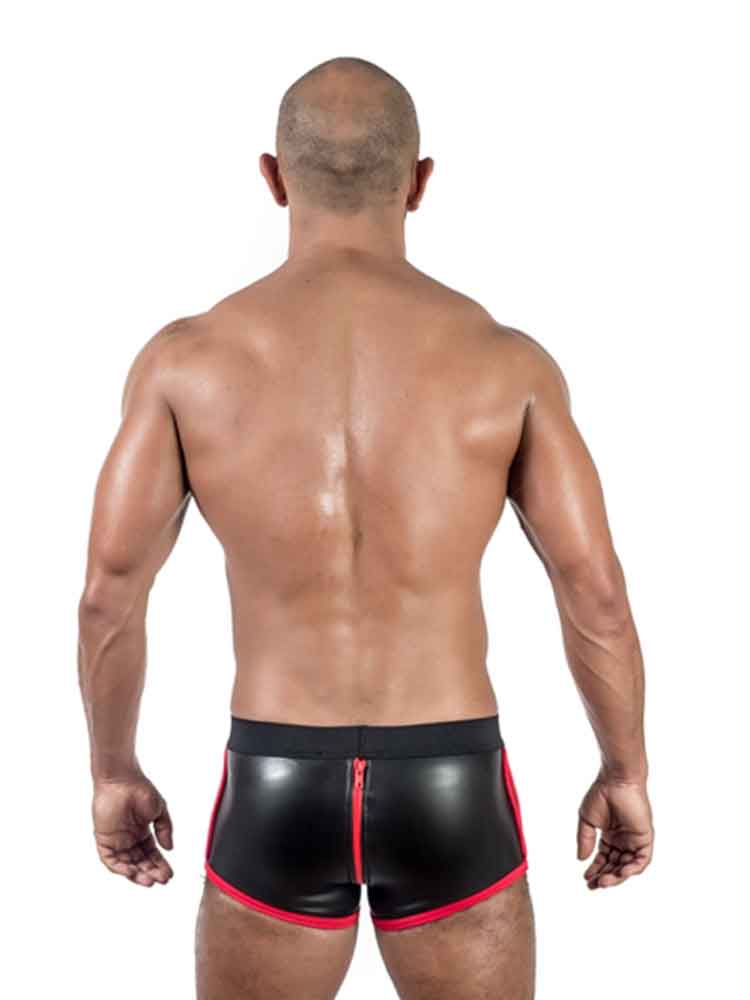 Mister B Neopren Shorts Full Zip schwarz-rot