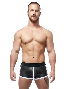 Mister B Neopren Shorts Full Zip schwarz-weiss