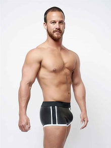 Mister B Neopren Shorts Full Zip schwarz-weiss