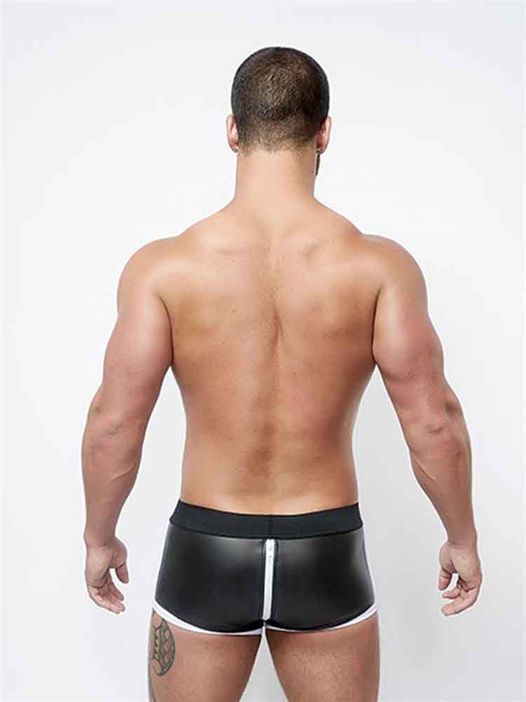 Mister B Neopren Shorts Full Zip schwarz-weiss