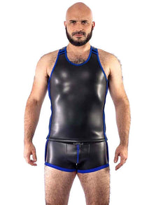 Mister B Neopren Tank Top - schwarz-blau