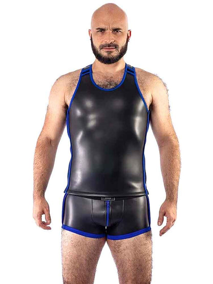 Mister B Neopren Tank Top - schwarz-blau