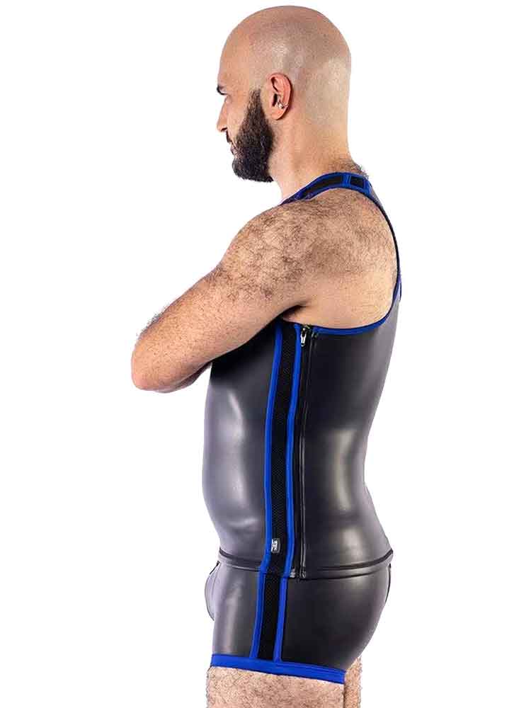 Mister B Neopren Tank Top - schwarz-blau
