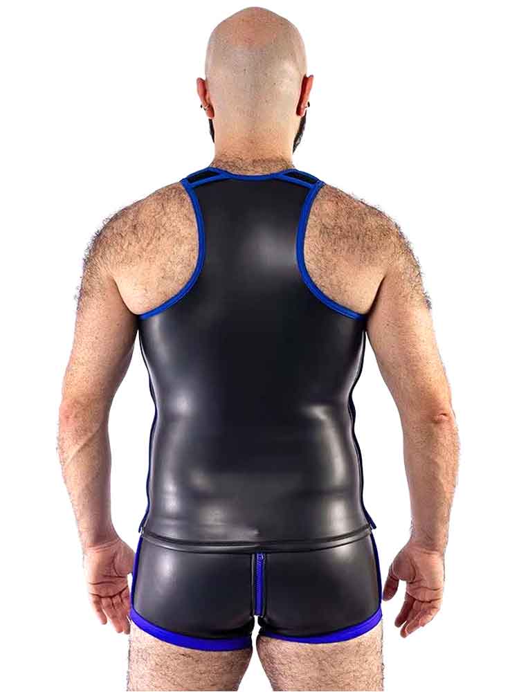 Mister B Neopren Tank Top - schwarz-blau