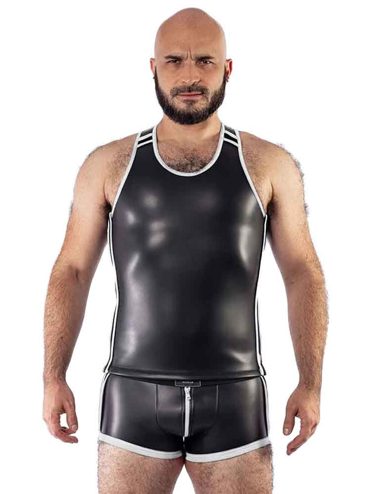 Mister B Neopren Tank Top - schwarz-weiss