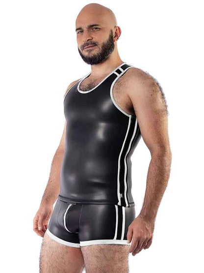 Mister B Neopren Tank Top - schwarz-weiss