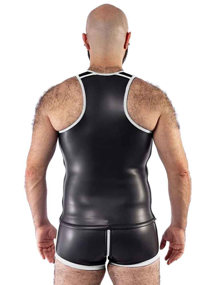 Mister B Neopren Tank Top - schwarz-weiss