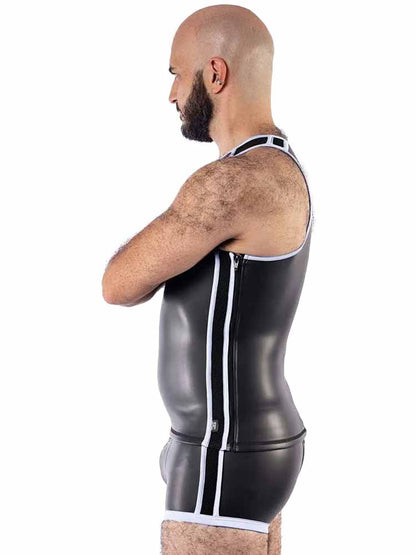 Mister B Neopren Tank Top - schwarz-weiss