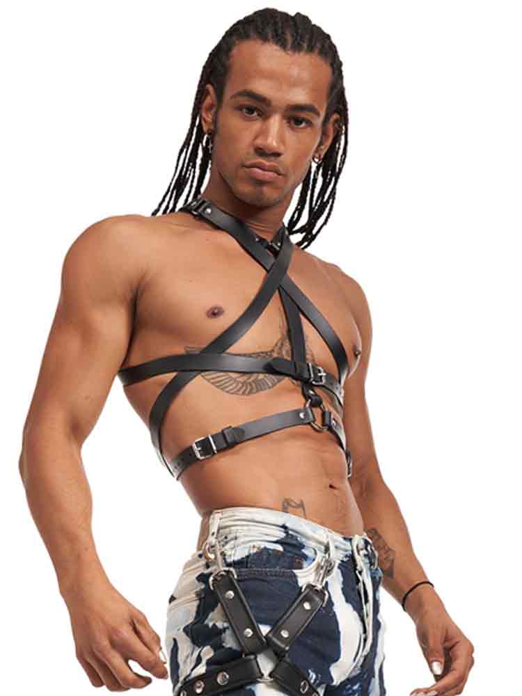 Mister B Leather ICON Harness schwarz