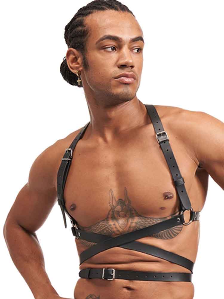 Mister B Leather ICON Harness schwarz