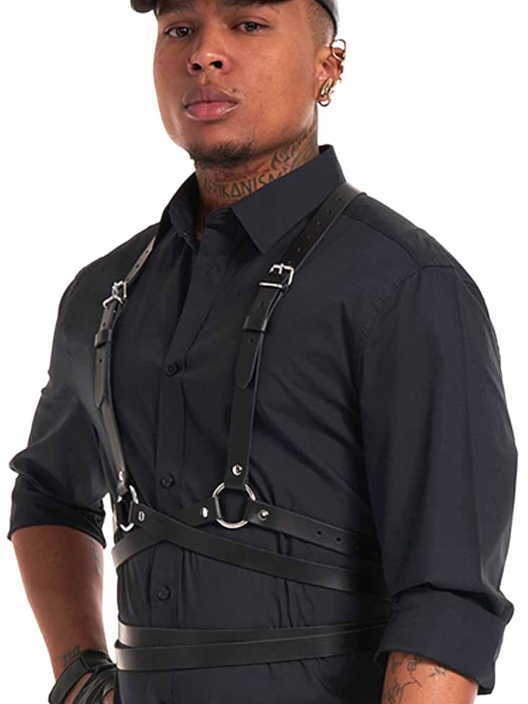 Mister B Leather ICON Harness schwarz