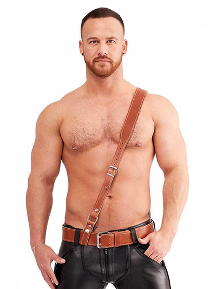 Mister B Signature Sam Browne Schultergurt Braun