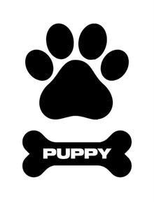Mister B Temporary Tattoo PUPPY Paw and Bone