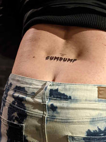 Mister B Temporary Tattoo CUMDUMP