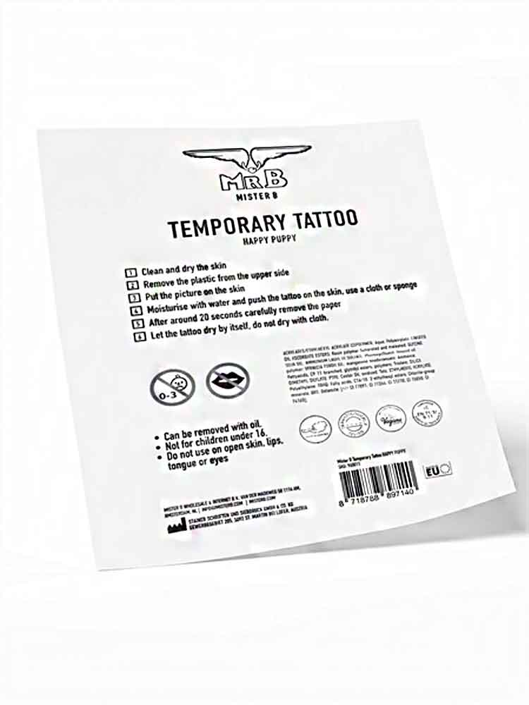 Mister B Temporary Tattoo PUPPY