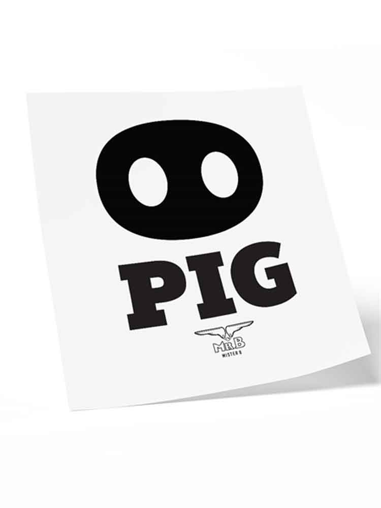 Mister B Temporary Tattoo PIG