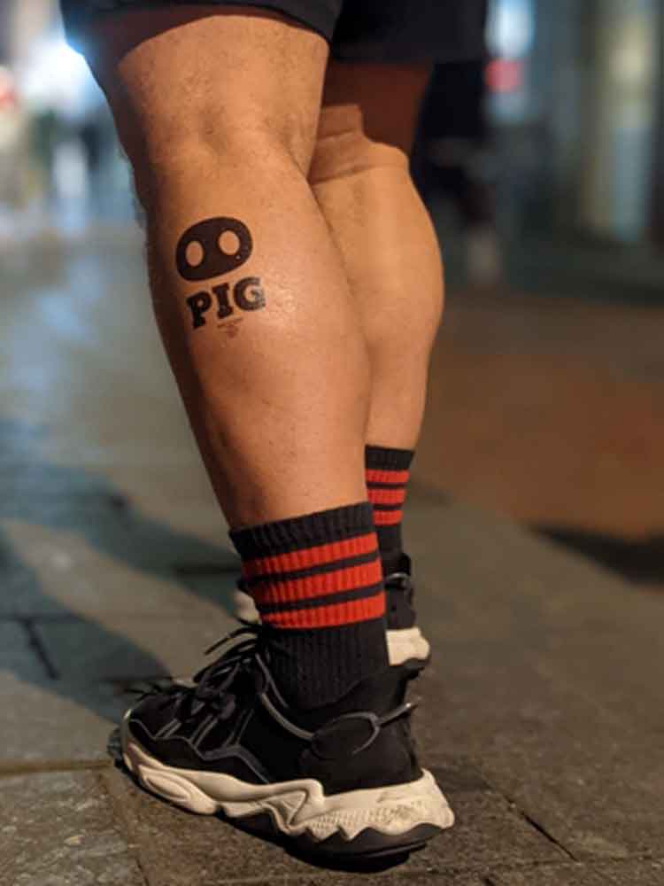Mister B Temporary Tattoo PIG
