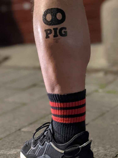 Mister B Temporary Tattoo PIG