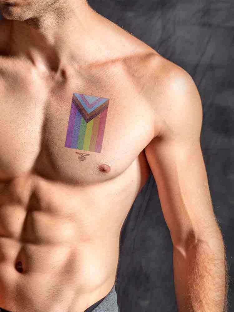 Mister B Temporary Tattoo PRIDE FLAG