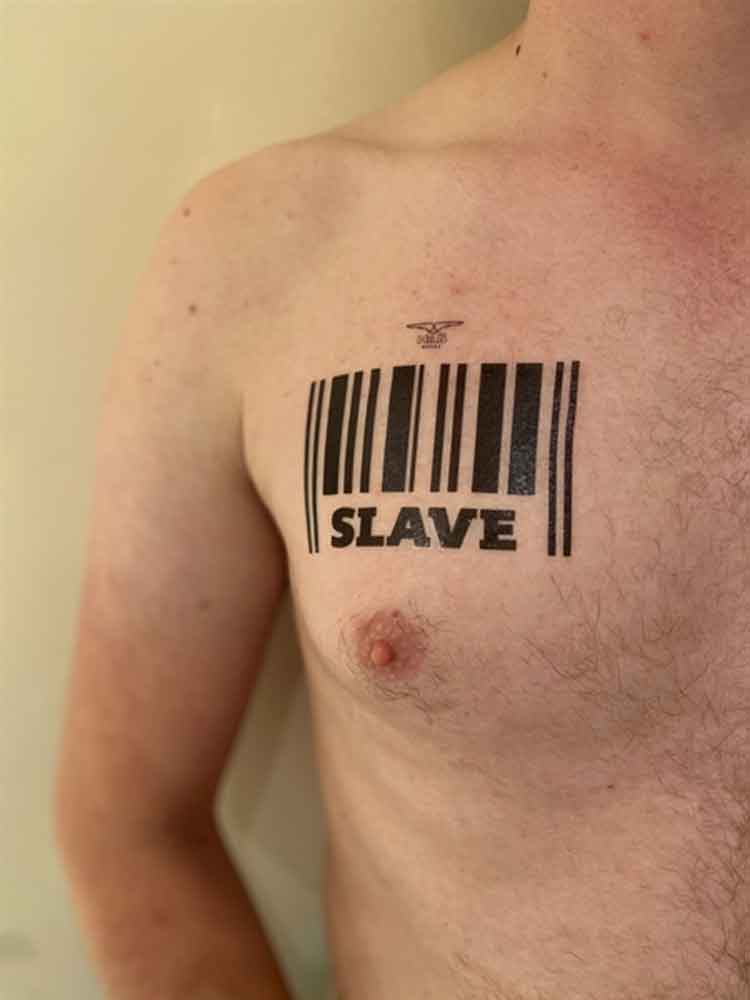 Mister B Temporary Tattoo SLAVE