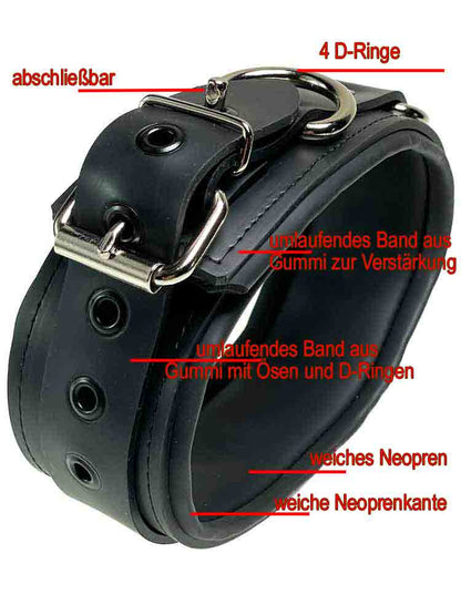 Mister S Bondage-Neoprenhalsband - abschließbar