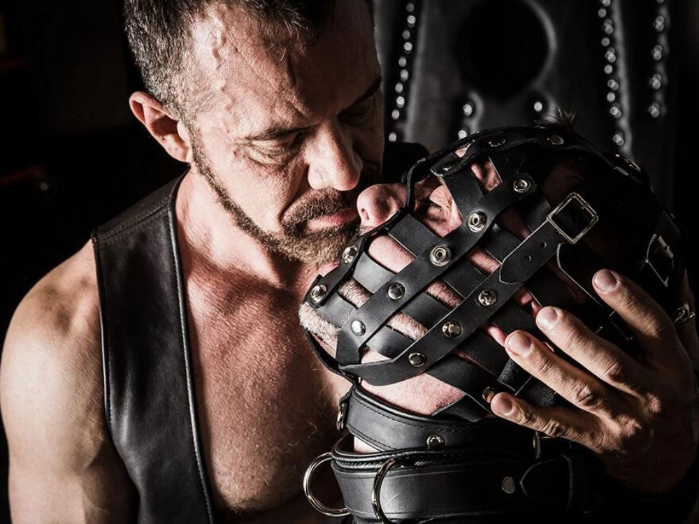 Mister S Fetters Strap Face Cage - Riemen-Gesichts-Maske