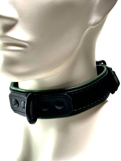 Mister S Hardline Lederhalsband huntergreen