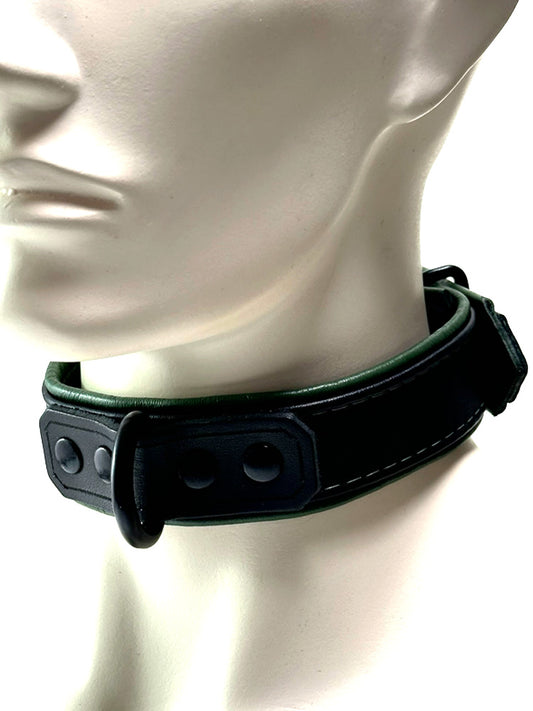 Mister S Hardline Lederhalsband huntergreen