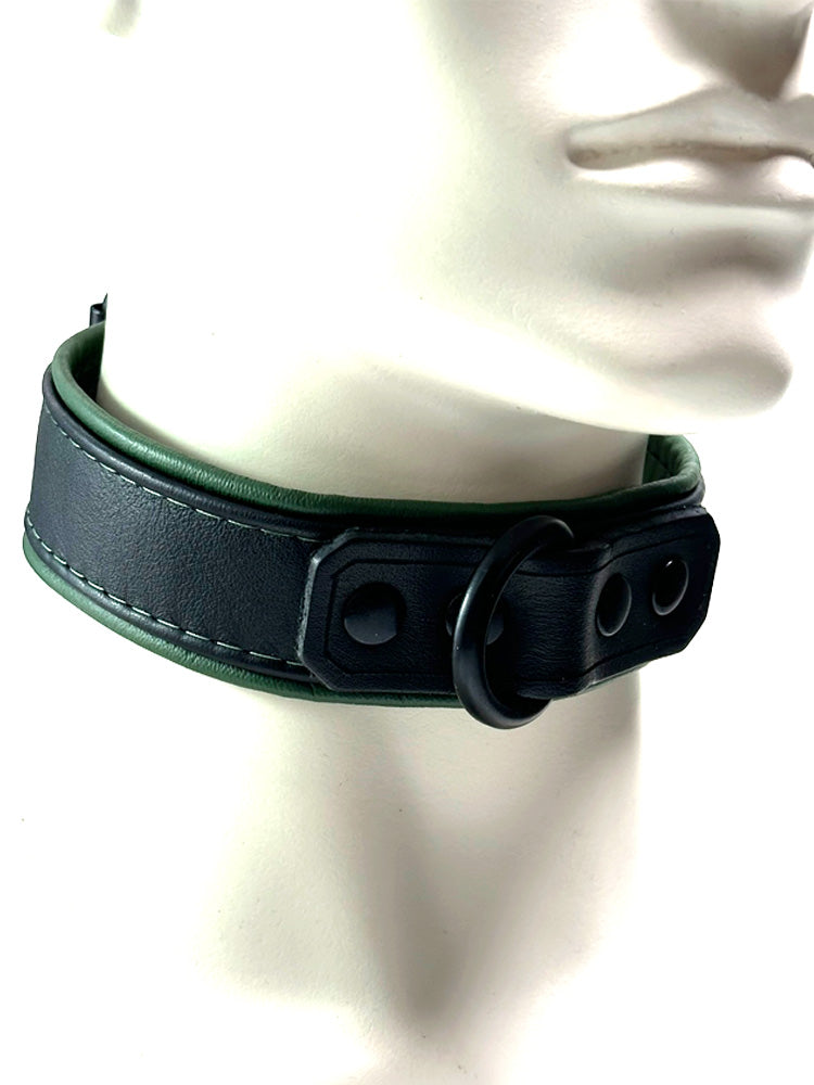 Mister S Hardline Lederhalsband huntergreen