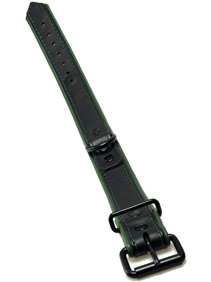 Mister S Hardline Lederhalsband huntergreen